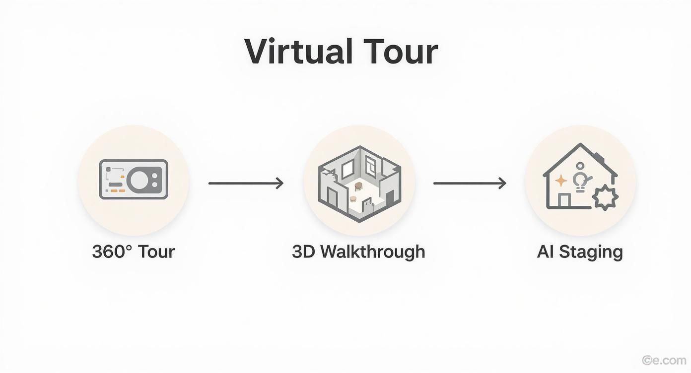 Infographic about virtual tour software for real estate